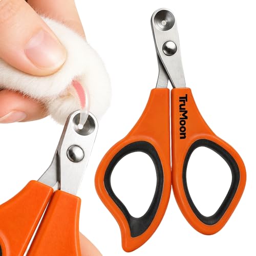 Trumoon Cat Nail Clippers with Safety Guard - Safe 2mm Circular Hole to Avoid Overcutting,420 Stainless Steel Grooming Tool for Long-Haired, Anxious, or Wiggly Cats, First-Time Trimmers