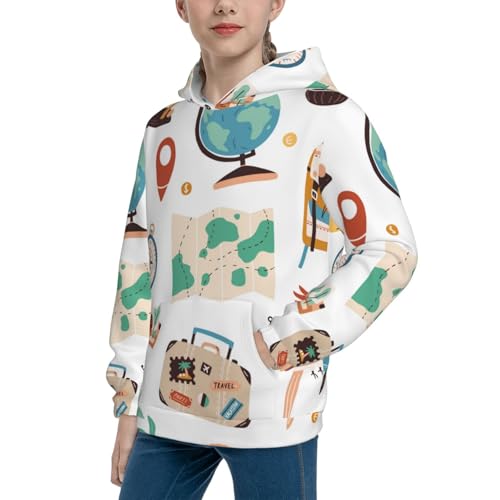 Travel1 Kid Hoodies Boys Sweatshirts Girls Pullover with Pocket2