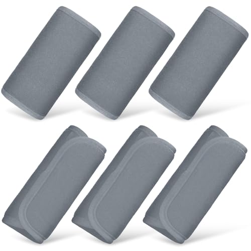 Riakrum 6 Pieces Car Seat Strap Pads Covers for Baby Kids, Carseat Strap Covers Shoulder Pads, Soft Seat Belt Cover for Infant Stroller Safety Belt Cushion for Boy and Girl, 2.4 x 5.7 Inches(Gray)
