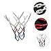 WESIEVYA 1pc Tricolor Basketball Net Professional Chain Mesh All-Weather Accessory Fits Full Youth for Schools Training and