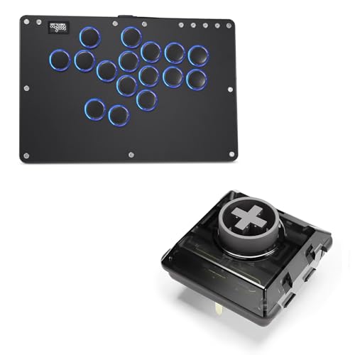 Sehawei T16 Black All-Button Arcade Controller and Kailh Shadow Hunting Switch Low Profile Switches