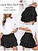 MIYIEONZ Women's Cute High Waist Ruffle Mini Skirt Layered Ruffle Hem Flared Flowy Casual Swing Beach Mini Short Skirt