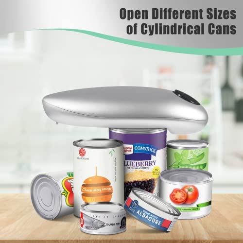 Electric Can Opener With Smooth Edge, One-Touch Kitchen Can Opener Opens Almost Most Can Sizes, Food-Safe Battery Operated Automatic Can Opener, Good For Senior With Arthritis And Women #TOP5