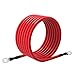 6 AWG Battery Cables 6 Gauge Battery Power Inverter Cable with 5/16 Inch Tinned Copper Lugs Both Ends for Solar Marine Boat RV Car Motorcycle 2 pcs (7FT)