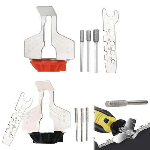 Afilador De Motosierra Accesorios,Kit De Afilado De Motosierra Pulid,Accesorio Juego Sierra Cadenas,Sierra Afiladora De Amoladora Eléctrica,Motosierra Kit Afilado Eléctrico,Kiuiom
