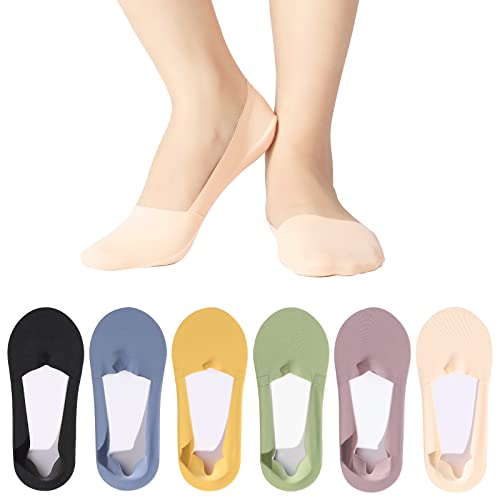 6 Pairs No Show Socks for Women Invisible Low Cut Ultra Socks Liner Socks