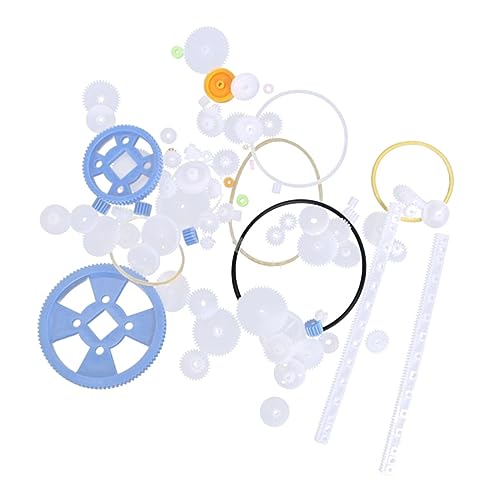 VICASKY 80pcs Robot Parts Plastic Gear Package Assortment Set DIY Mechanical Model Gear Toy Car Accessories