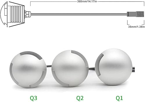 Miniatura 3 de E-Simpo 10 lámparas subterráneas LED impermeables de 3 W, luces LED de entrada, emisión lateral, luz de piso LED, luz de camino LED, luz LED para