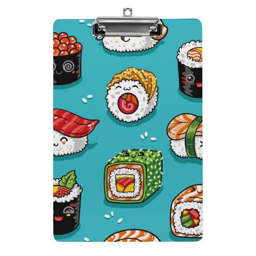 Planchette à pince porte bloc A4 design sushi mignon
