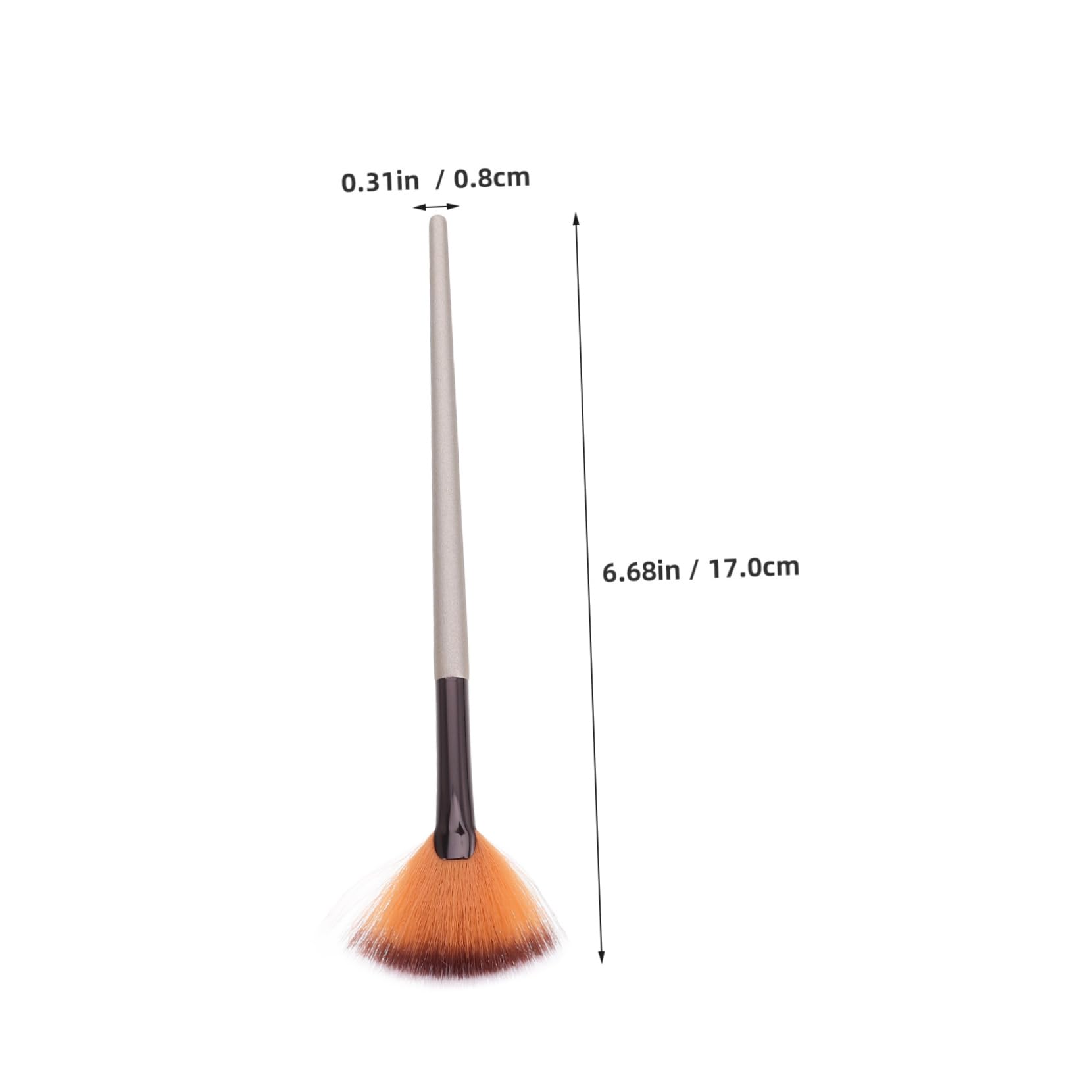 SOESFOUFU Wooden Handle Makeup Brush Fan Shape Synthetic Cosmetics Powder Brush Skincare Set Professional Makeup Tool