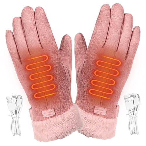 Guantes de invierno recargables para mujer que combaten las manos frías