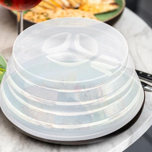 Antisalpicaduras para microondas - Tapa de plato plegable de silicona resistente al calor, protección de cocina multifuncional, protección flexible de alimentos, para la preparación de comidas en el - imagen 3