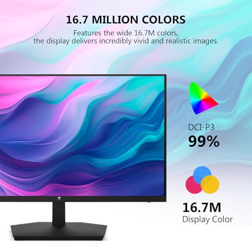 Image of 24 inch Monitor, Z-Edge Computer Monitor, Full HD 1920 x 1080p IPS 100Hz PC Monitor with HDMI, VGA, Frameless, U24I Anti-Glare Screen