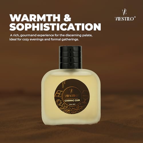Image of Cognac Club Eau de Parfum, Warm Gourmand Scent, Cinnamon Vanilla Sandalwood Notes, EDP Spray (50 ml)