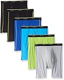 Hanes Mens FreshIQ Sport-Inspired 6-Pack Boxer Briefs, 2396Z6, M, Assorted