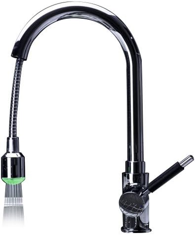 LightInTheBox mitigeur en laiton massif de pull out robinet de cuisine avec changement de couleur conduit — vue 6