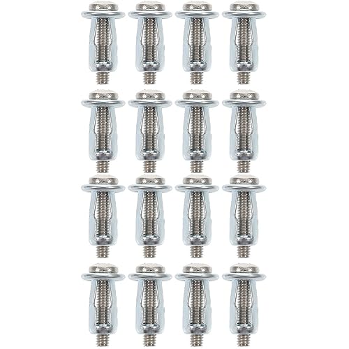 Balacoo 20 pcs metal hollow door anchor jack nuts with screws hollow wall anchor bloat furniture wall anchors drywall screws drywall anchors bolts Galvanized Carbon Steel thread repair kit