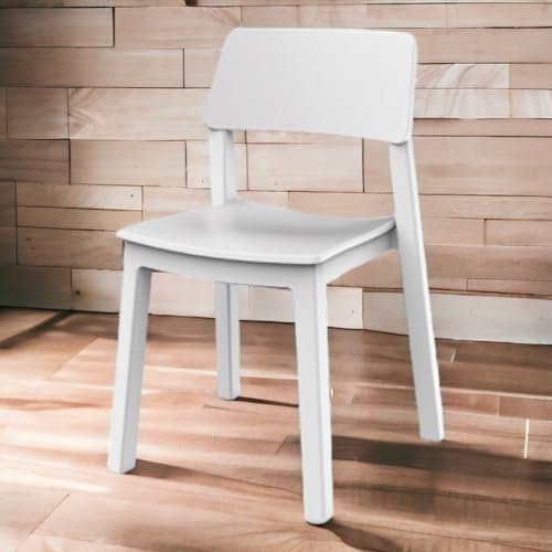 PLASTMECCANICA SEDIA BISTRO' ITALIA BIANCA IMPILABILE