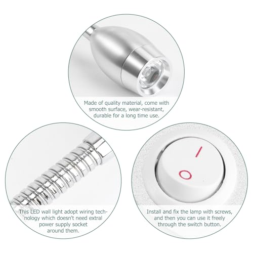 Lampe de chevet murale flexible pour lire au lit sans gêner
