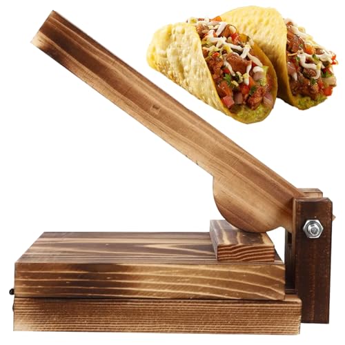 Nuiorfty Presse à Tortilla en Bois Presse à Tortilla Efficace Fabricant de Tarte en Bois Fabricant d'emballage de boulettes pour Tarte Ravioli Empanadas Gadget Cuisine