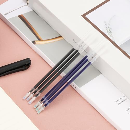 PATIKIL Wysuwane wkłady do długopisów żelowych, 100 szt., czarne wkłady do długopisów żelowych rollerball, zestaw zbiorczy, cienka końcówka 0,5 mm, do biura i pisania w domu