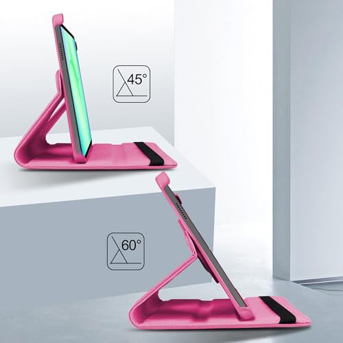 Image of TGK 360 Rotatable Smart Flip Cover for Samsung Galaxy Tab A11 8.7 Inch Case 2025 / Galaxy Tab A9 8.7 Inch 2023 (Hot Pink)