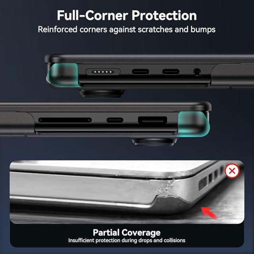 Image of EooCoo [Ultra Thin Armor] Case Compatible with MacBook Pro 14 inch 2024-2021 M3 M2 M1 A2918 A2992 A2779 A2442, [100% Match Space Black] [Anti-Fingerprint] Hard Shell&Keyboard Skin, Space Black Clear | Device-Like Feel, Matte Finish, Scratch-Resistant Surface, Slim Lightweight Protection, Work & Travel Ready
