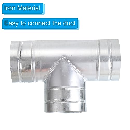 PATIKIL 4 Inch 3 Way Duct Splitter, Tee Connector Air Vent Duct Hose Exhaust Pipe Adapter for Dryer Exhaust Fan Vent Systems HVAC - Image 3