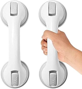 WANGZAIZAI Mango de ducha de 2 unidades, portátil, no se necesitan herramientas ni agujeros para niños y personas mayores (gris)