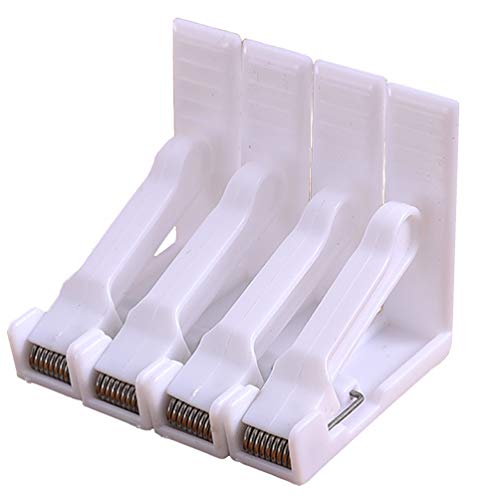 Teensery 12 clips de plástico para mantel de primavera, para exteriores, para mesa, para fiestas, pícnic, color blanco