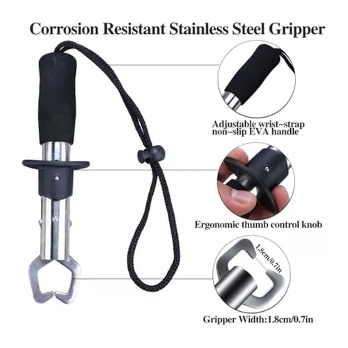 Kit Alicate Pega Peixe Inox Mais Alicate De Pesca Tira Anzol