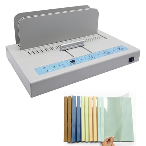 SMRHBWXS Thermobindegerät, 500 Blatt, enthält 10 Binderücken und Klebestreifen für Dokumente im A3/A4/A5, perfekt für Verträge/Rechnungen/Berichte
