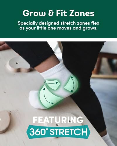 Image of Fruit of the Loom Baby 14-Pack Grow & Fit Flex Zones Cotton Stretch Socks - Unisex, Girls, Boys