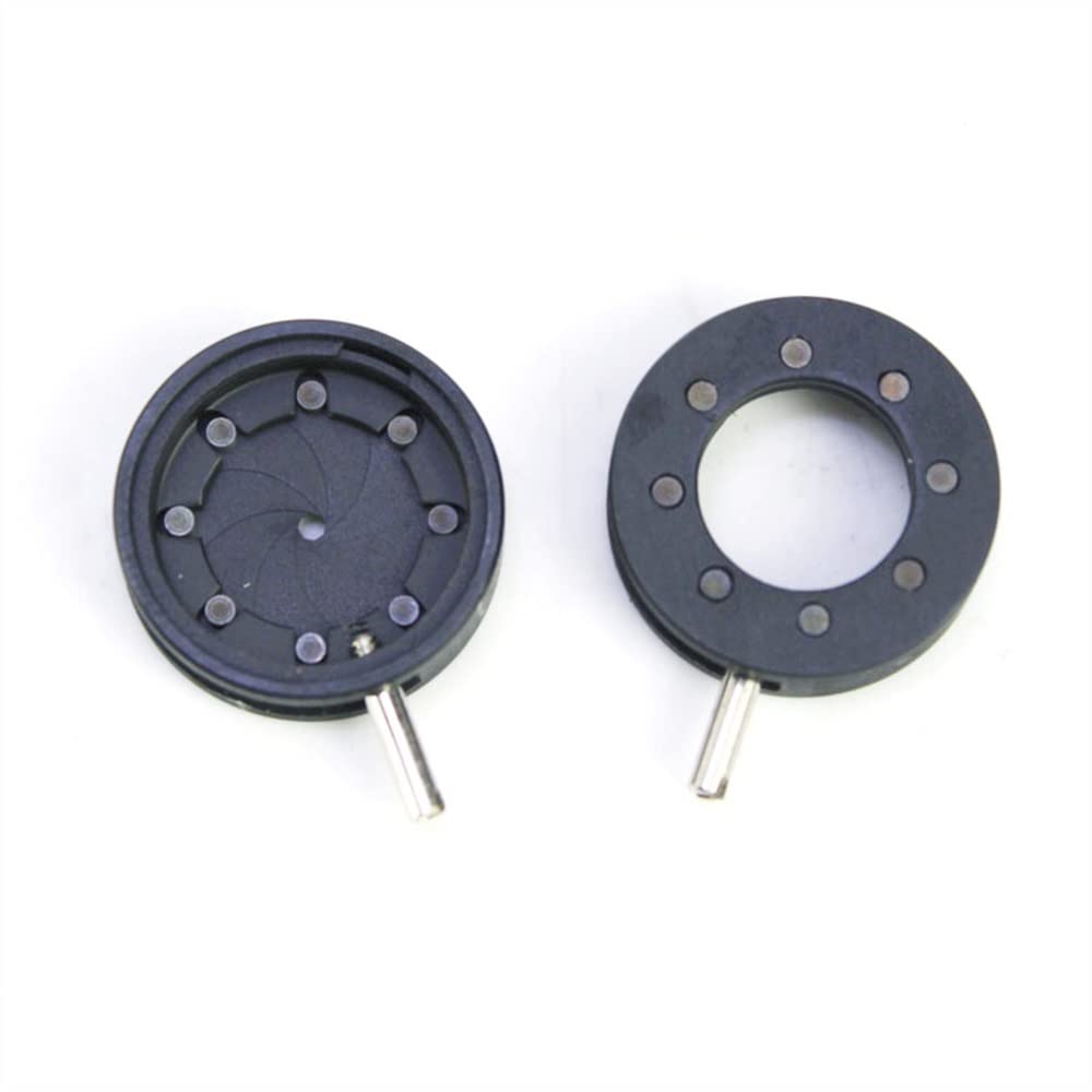 Kit de accesorios para microscopio Diafragma de iris óptico ajustable manual 0.8-7.5mm for cámara de microscopio biológico portaobjetos de microscopio