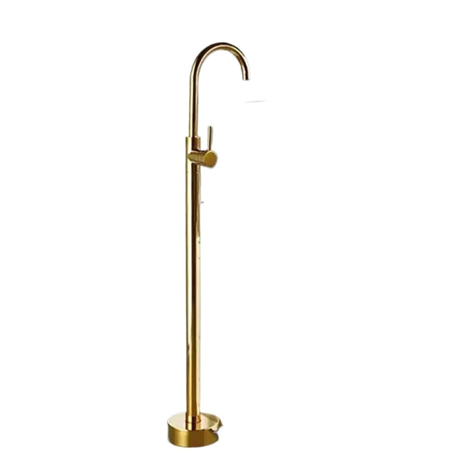 Psnklmm Color02 Brass Bathtub Faucet Swive Spout Tub Mixer Tap With Handshower Bath Shower Floor Standing Antique Bronze