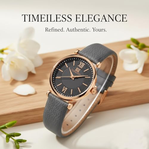Image of IIK COLLECTION Watches for Women Round Dial |Analogue Quartz Movemnet Ladies Watch|Long Battery Life|Leather Bracelet Strap|Buckle Lock Clasp Safety Watches for Girls