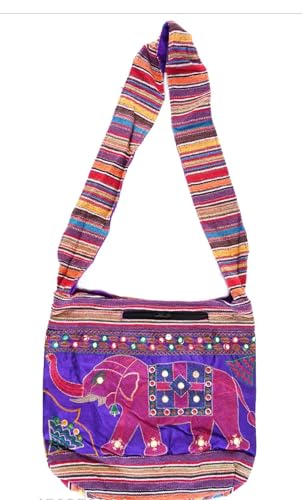 Sac éléphant bohémien en coton brodé et miroirs de haute qualité