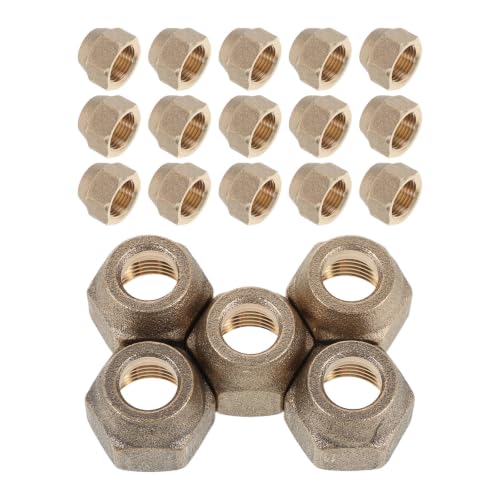 Tuercas metálicas hvac de latón dorado con conector metálico para aire acondicionado duradero