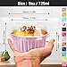 EUSOAR Baking Cups with Lids, Pink 60Packs 5oz Disposable Aluminum Foil Mini Muffin Liners, Dessert Cheesecake Pan Creme Brulee Cupcake Ramekins Containers for Catering Gathering Club Wedding Party