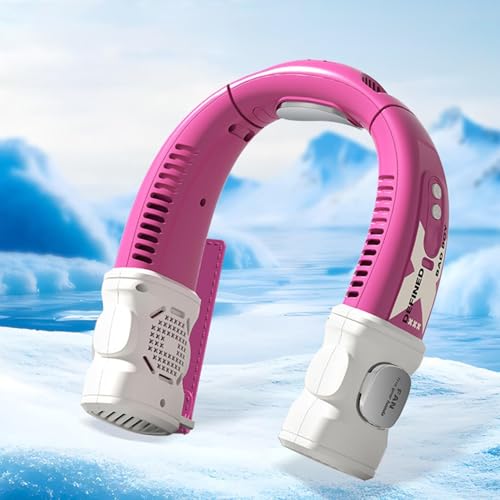Ventilador personal de cuello con pantalla digital y batería recargable 8