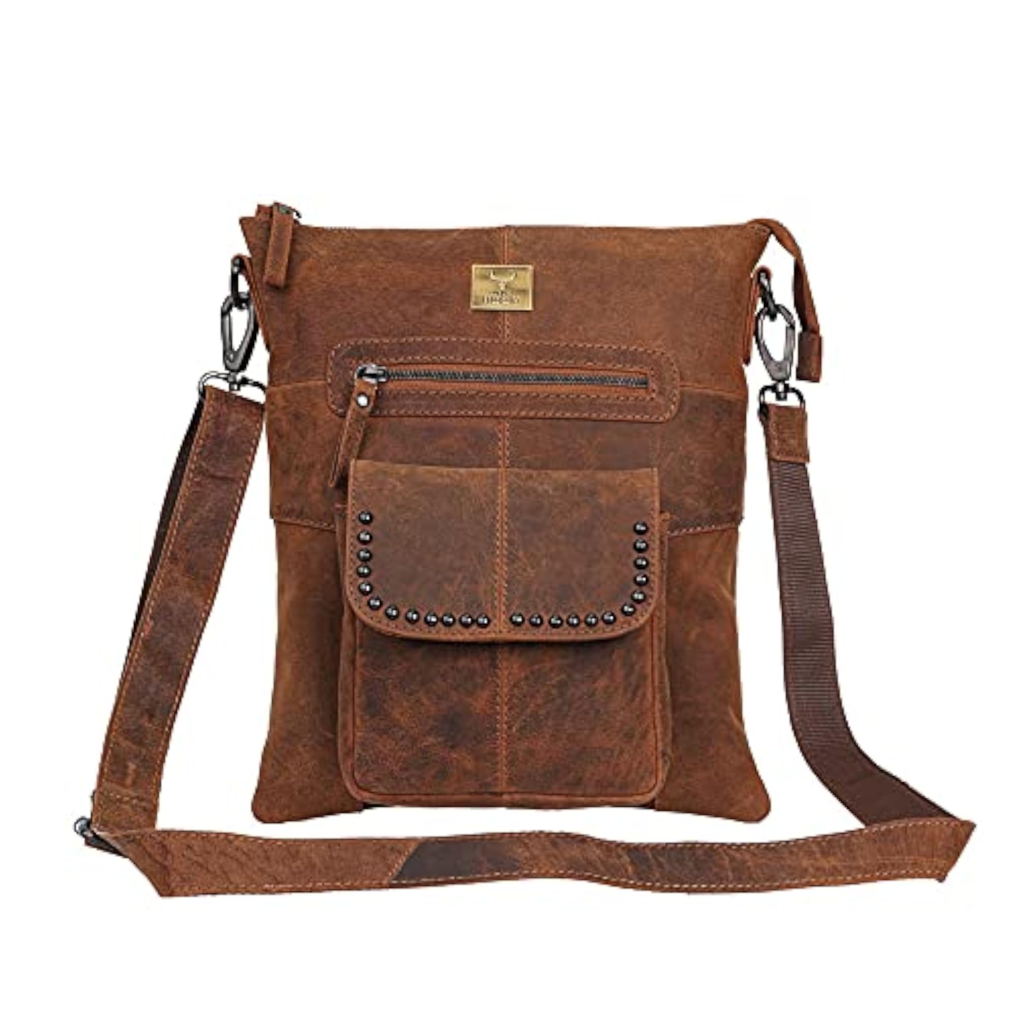 Genuine Leather Messenger Bag for Travel and Work