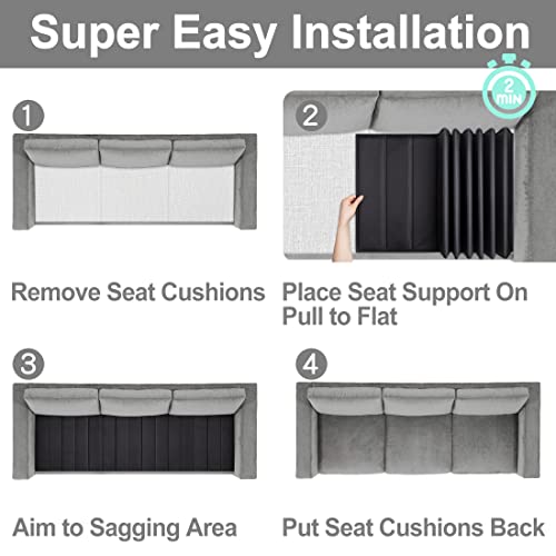 Couch Seat Support, Under Couch Cushion Support[20\" x 67\"], Firm Couch Cushion Support for Sagging Seat, Thick Sofa Support Board for Sagging Couch Cushions, Sofa Seats Sagging Inserts Sofa Saver - Thumbnail 6