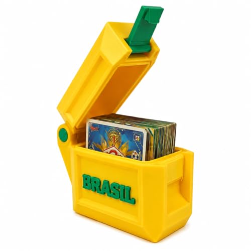 Estojo Porta Figurinhas Copa do Mundo Organizador Compacto Capacidade Para Mais de 130 Figurinhas (Amarelo)