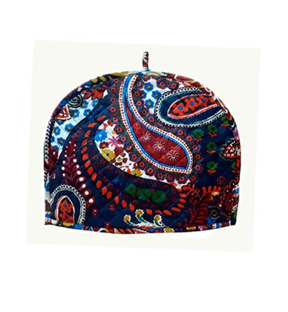 Image of Large Tea Cozy for Teapot Insulated - Black - Thermal 100% Cotton Extra Thick Wadding - Designed in England - Tea Cozies Covers Fit 1 to 6 Cup Neutral Kitchen Textiles Range (Black)