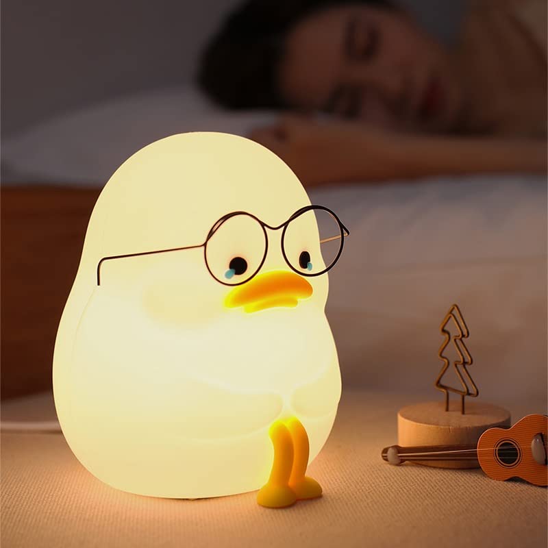 Lámpara de Mesa de Noche LED Recargable Pato Silicona