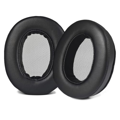 Almohadillas de repuesto para auriculares Sony MDR-1A / MDR-1ADAC - Negro | Compatible con Sony MDR-1A, MDR-1ADAC y MDR1A, cuero proteico premium y espuma viscoelástica, ajuste cómodo y fácil instalación