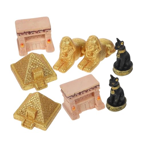 CLISPEED 8 Stück Teiliges Miniatur Set Ägyptische Pyramide und...