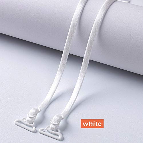 6 Paia Di Cinghie Di Ricambio Per Reggiseno – Convertibili, Regolabili 36-45 Cm, Elastiche, In Poliestere, Colori: Bianco, Pelle, Nero
