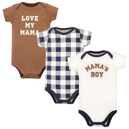 Image of Hudson Baby Cotton Short Sleeve Bodysuits, 3 Pack Shirt