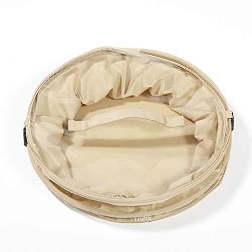 image for TIURE Large Hat Pop Up Bag Storage and Travel Box for Big Round Hats a